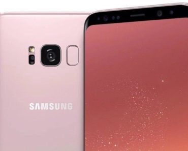 Press render showcasing Rose Gold Galaxy S8+