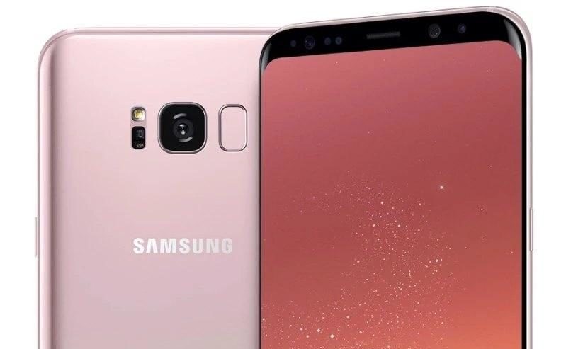 Press render showcasing Rose Gold Galaxy S8+