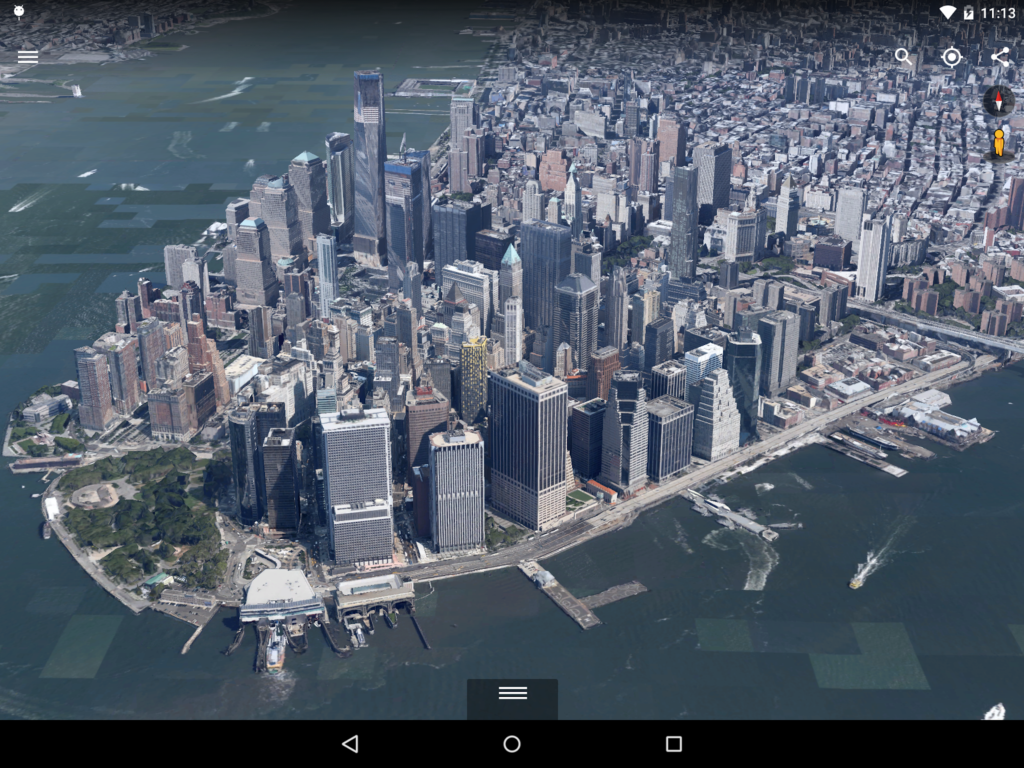 rotate 3d view google earth